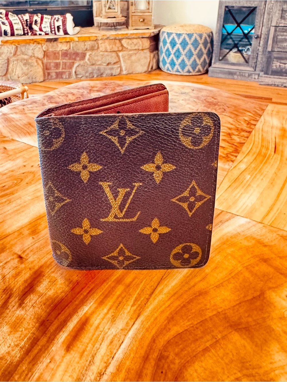 Louis Vuitton monogram men’s bifold, wallet, leather canvas vintage 1988